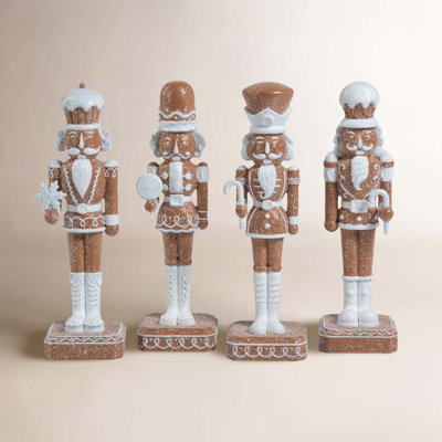 4-Piece Gingerbread Soldier Nutcracker Set