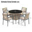 4 - Person Patio Dining Set with Round Table-1796340061-1796340060