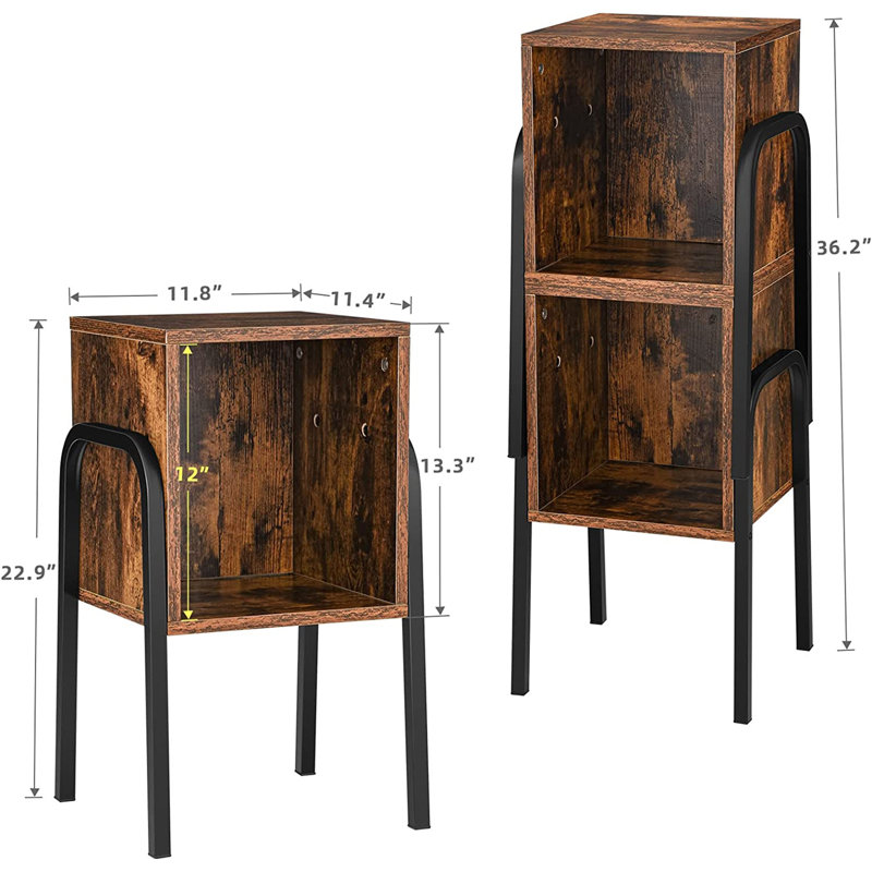 Ensemble de table de bout avec rangement et prises intégrées