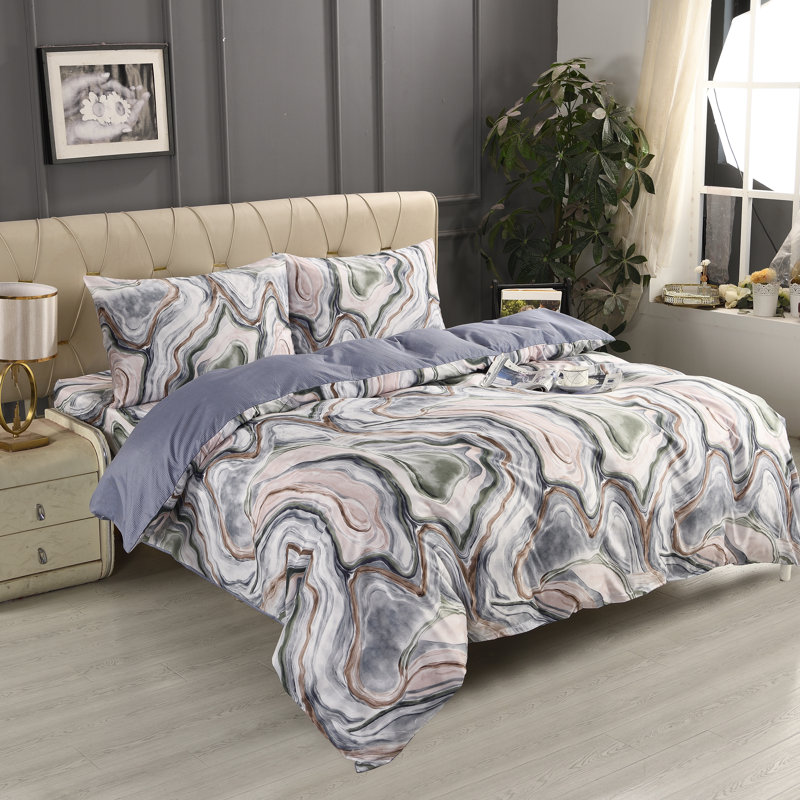 Bliss Complete Bedding Set Galaxy Duvet Cover Fitted Sheet With Matching Pillow Case