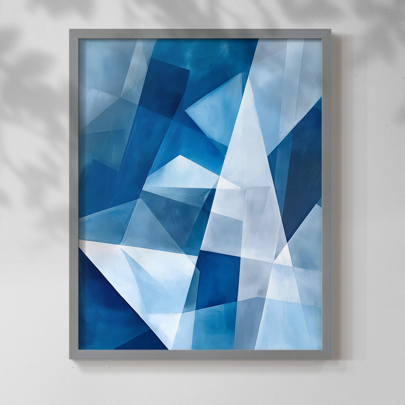 ABSTRACT Series XCI - reproduction encadrée de qualité supérieure - prête à être accrochée - aucun clou requis, Gris