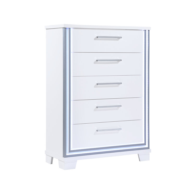 Commode 5 tiroirs avec lumières