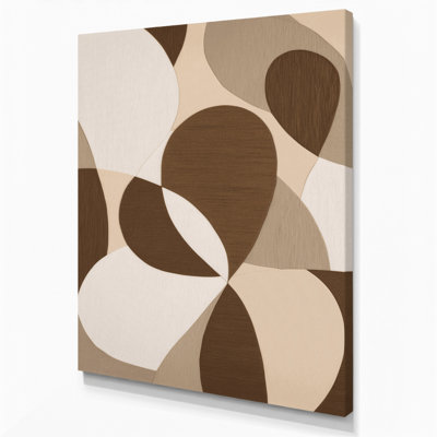 Art abstrait sur toile beige