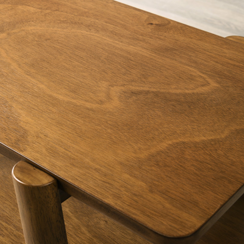 Tablette Mid-Century moderne en bois de noyer - pour la maison et la table de chevet décorative