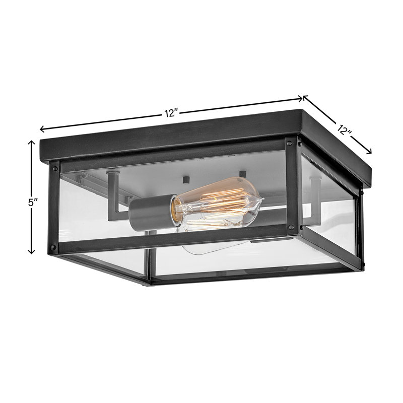 Beckham 2 - Bulb Outdoor Flush Mount, Black