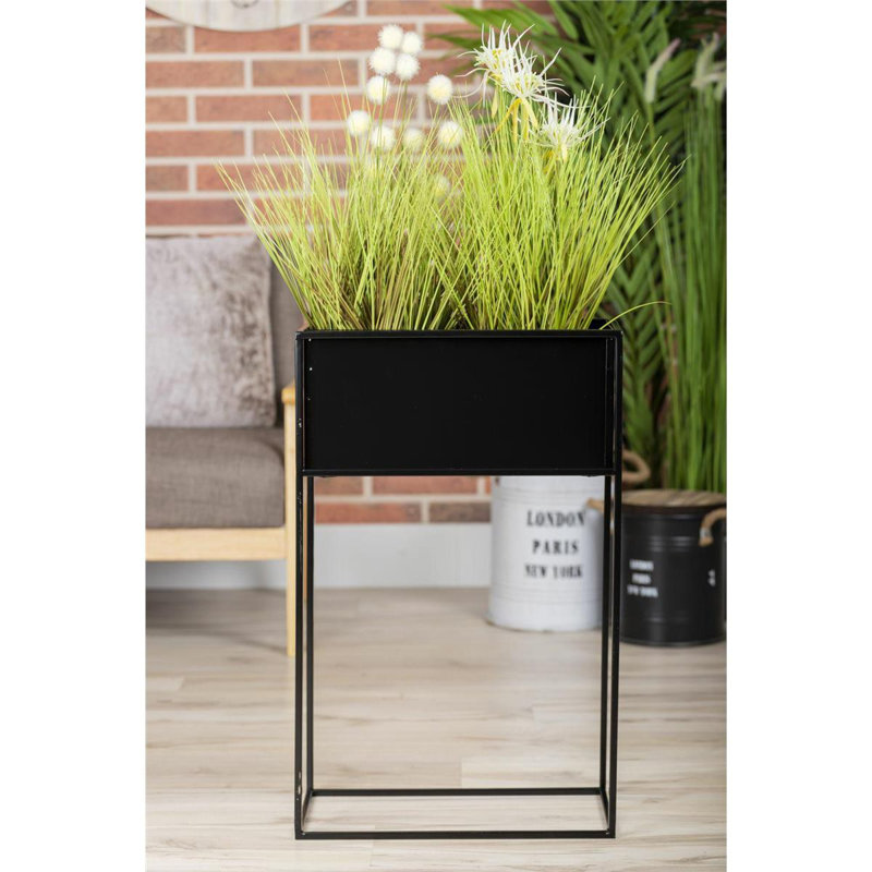 Trotman Handmade Metal Elevated Planter, 70cm H x 44cm W x 24cm D