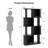 71" H  Mid-Century Bookcase, 4 Tier S-Shaped with Storage Cabinet for Living Room, Home Office-1736149928