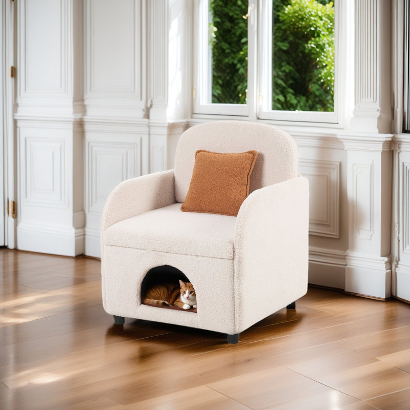 Chaise longue rembourrée, animaux de compagnie