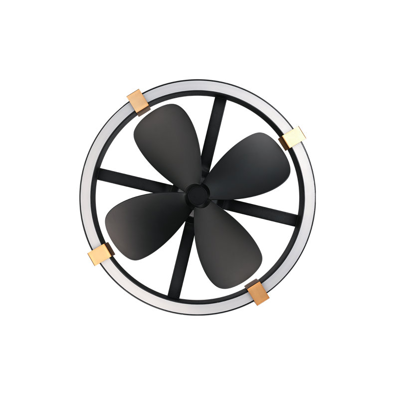 Atomic 1 Light Crystal LED Fandelier, Black Leather - Aged Brass