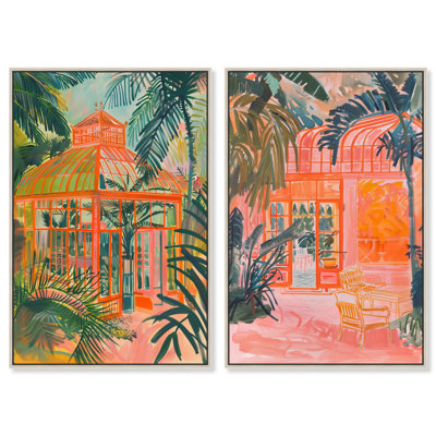 The Greenhouse Set Maximalist Canvas Print by Art Remedy