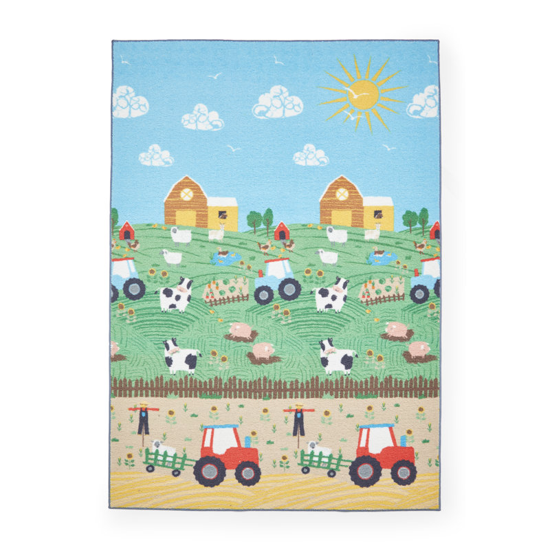CL Kids - Farmyard Animals Multi - 120 x 170, Rectangle 120 x 170 cm