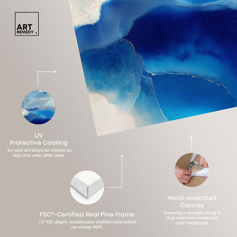 «Water Diptych II», impression sur toile par Art Remedy, H 15 po x l 10 po, Toile tendue avec châssis