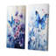«Sapphire Blue Hues» capture le vol délicat - ensemble d'art mural sur toile papillon-192703980-192703983