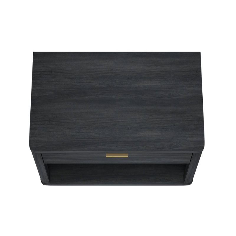 Ringwald 32 Nightstand 2.0 with Full Extension Drawers, Charcoal Gray, Set of 2