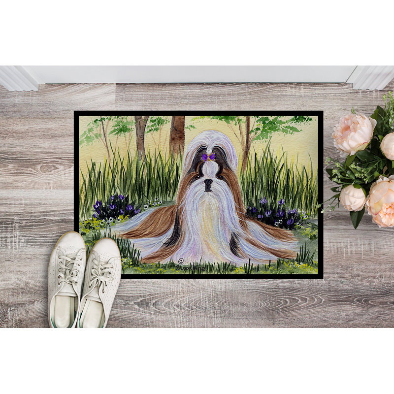 Paillasson d’intérieur antidérapant Wensley Shih Tzu, Rectangle 2 pi x 3 pi