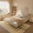 Upholstered Platform Bed with Oversized Padded Backrest-1563618055-1560767161