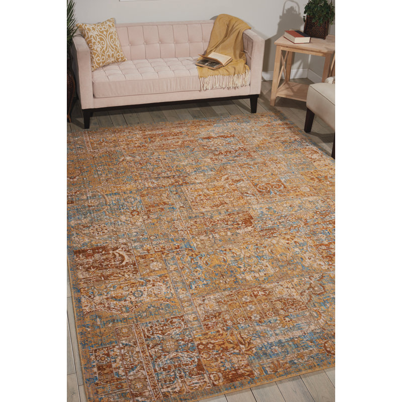 Moroccan Southwestern Area Rug in Beige, Rectangle 7'3" x 9'9"