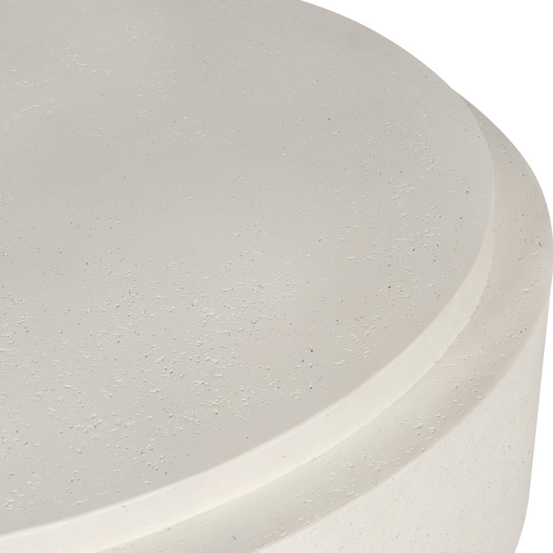Cosmo Outdoor Round Coffee Table, White