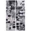"Monochromes abstraits I et II", art noir et blanc sur toile chagrin argentée, ensemble d'art mural