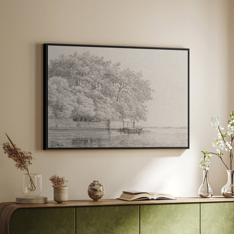 Vintage Sketch-LXXIX Framed Gallery Wrapped Canvas