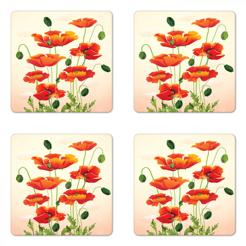 Square 4 Piece Coaster Set