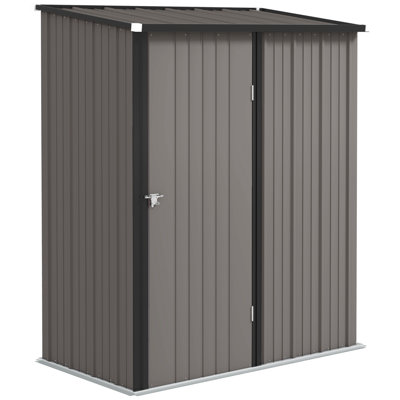 5'x3' Outdoor Storage Shed w/ Single Door, Light Grey