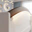 Lit mezzanine simple blanc avec lumières DEL et escalier de rangement | Lit d'enfant Playful-1275253625