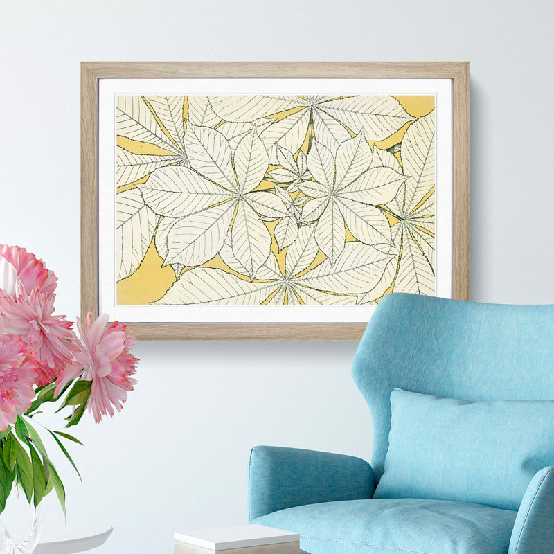Leaves by Owen Jones - Picture Frame Painting Print, 36cm H x 48cm W x 2cm D, Oak Framed
