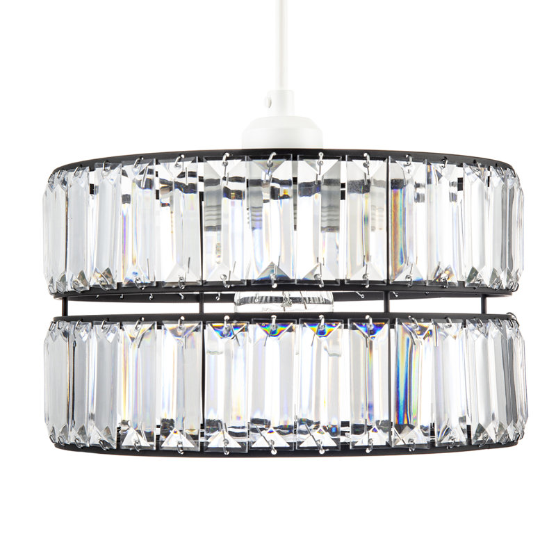 15cm H Metal Drum Pendant Shade ( No Direct Attachment Method ) in Black