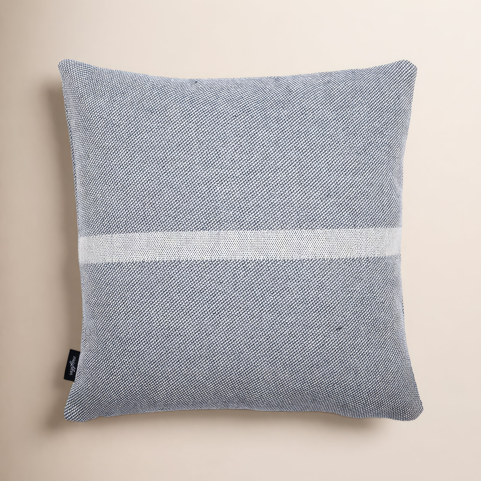 Glyph Striped Sunbrella® Indoor/Outdoor Throw Pillow, Indigo