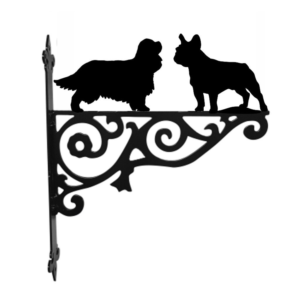 Cavalier KC Spaniel and French Bulldog Ornamental Hanging Bracket