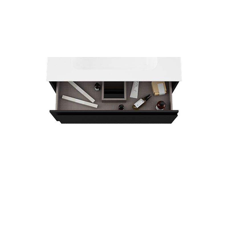 Ensemble de meuble-lavabo simple 24 po Cordoba, Noir, Noir