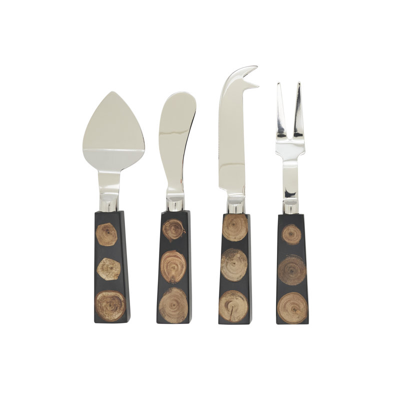 Ensemble de couverts à fromage en bois et résine Fusion