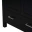 Meuble-lavabo noir 30 po avec lavabo sous-comptoir simple, armoire de rangement à fermeture douce, structure en bois massif | Idée cadeau-376575865