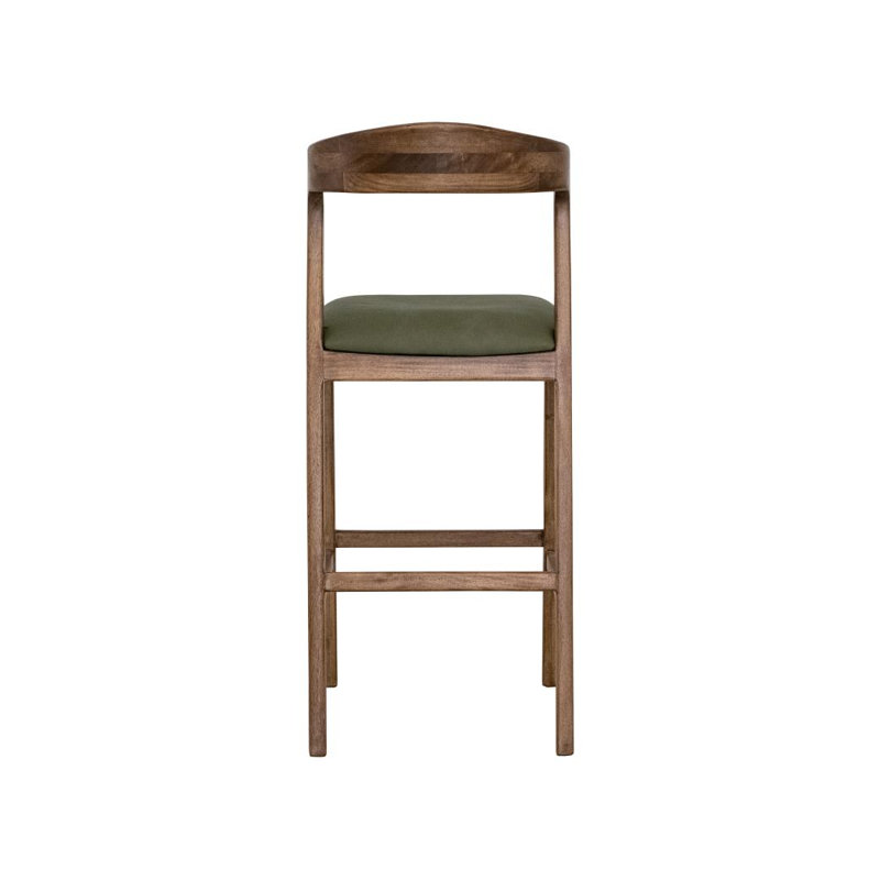 Tabouret de bar rembourré argenté, 24"