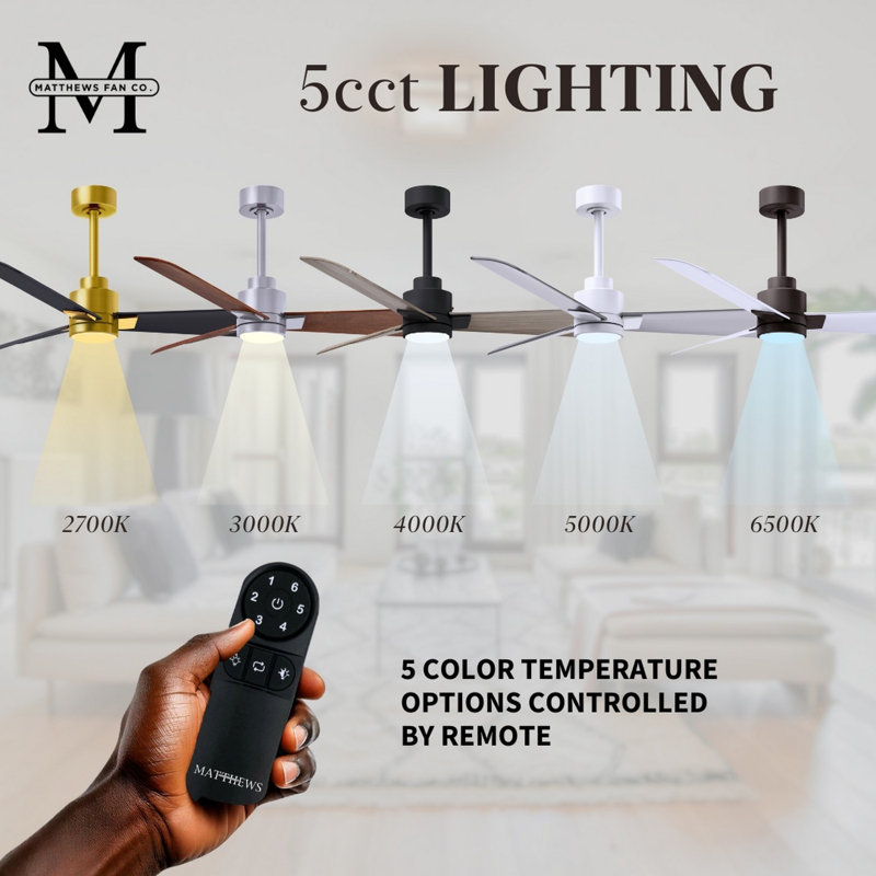 Alessandra - Three Blade Transitional Ceiling Fan -LED, Matte Black, Textured Bronze, 56"