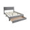 Queen Corduroy Upholstered Bed with Underbed Storage Drawer