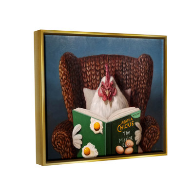 " Chicken Reading Book " by Lucia Heffernan