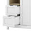Garde-robe avec porte coulissante, tringles suspendues et tablettes ouvertes