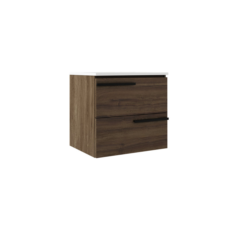 Ensemble de meuble-lavabo simple 24 po, Noyer foncé