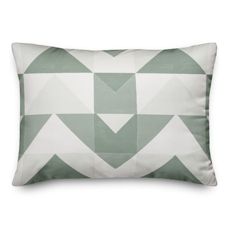 Abstract Outdoor Throw Pillow, Green