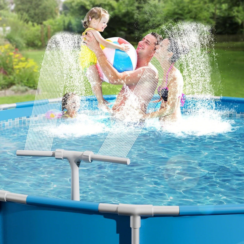 Upgrade Your Pool Experience: 2025 Height Adjustable Dual Spray Pool Fountain With 360° Rotating Waterfall For Above Ground And In-Ground Pools - Perfect For Summer Cooling And Relaxation