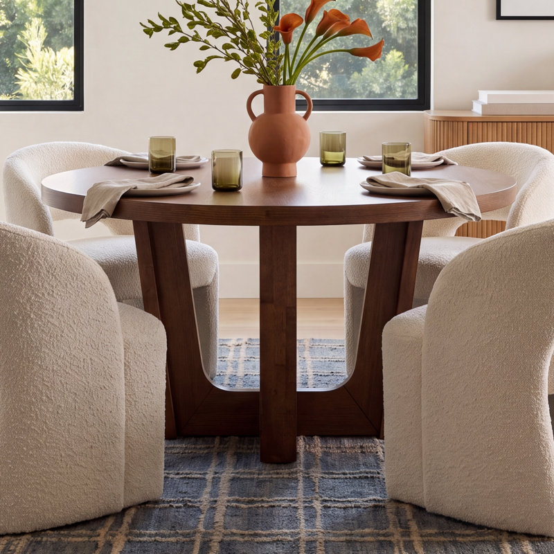 Amir Oak Round Dining Table