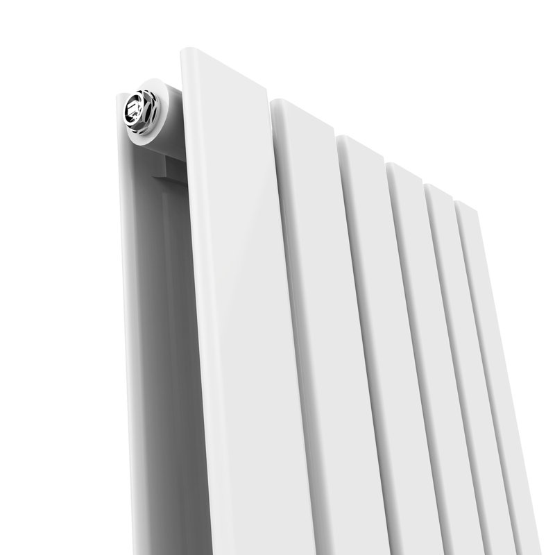 Tanya Horizontal Designer Radiator, White, 60cm H x 121.6cm W x 6.1cm D