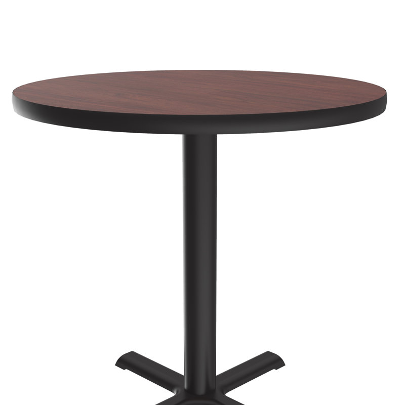 Table ronde pour salle de pause, Diamètre de 30 po, Acajou