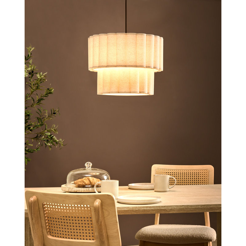 1 - Light Natural Drum Pendant