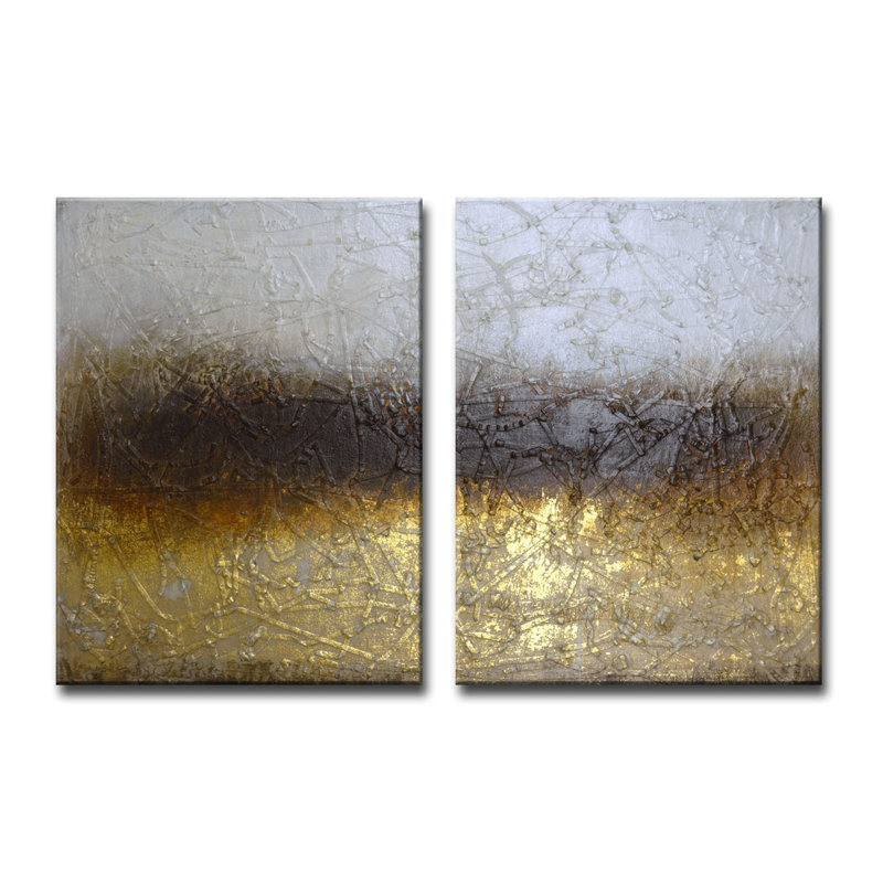 «Shadow Field» par Norman Wyatt Jr., Ensemble de 2 reproductions d'art sur toile tendue, H 30 po x l 20 po