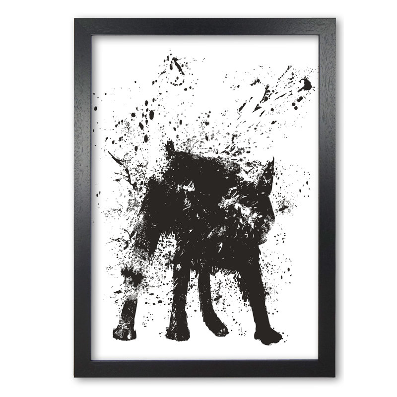 Wet Dog by Mercedes Lopes Charro - Print, 59.4 cm H x 42 cm W x 5 cm D, Black Grain