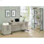 Bureau luge blanc et gris anthracite