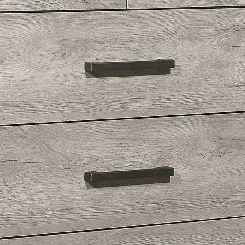 Two-Tone Gray Finish 1pc Bedroom Chest With 5 Storage Drawers Modern Contemporary Furniture